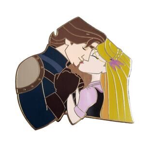 Disney Princess Rapunzel Kissing Prince Flynn Rider Hard Enamel Pins 25-1